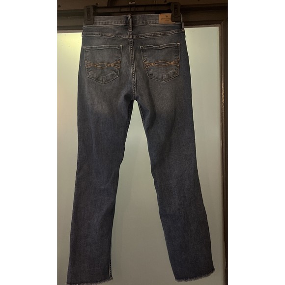 ABERCROMBIE KIDS Girl’s High Rise Distressed Straight Jeans Adjustable 13/14 - Picture 4 of 5